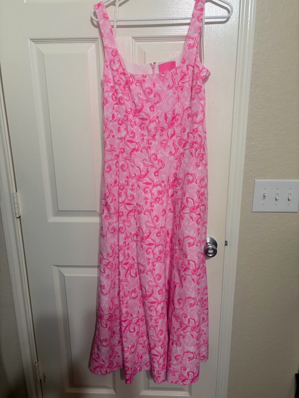 Lilly Pulitzer Pink Floral Midi Dress